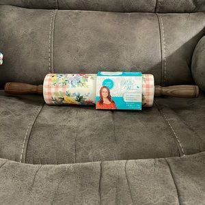 brand new pioneer women sweet romance blossoms ceramic rolling pin